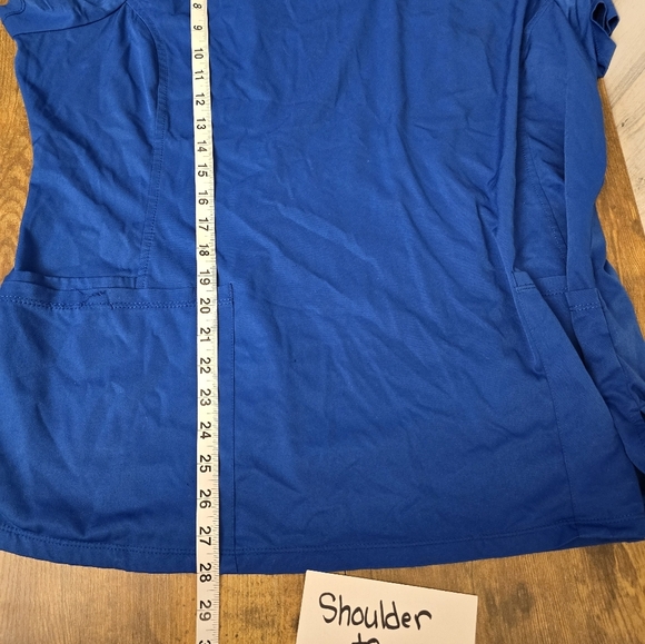 HH Works By Healing Hands Royal Blue Scrub Top Womens Plus Size 2X - Picture 7 of 9